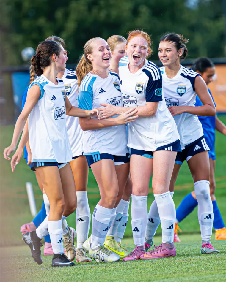 An SBV girls team celebrates together