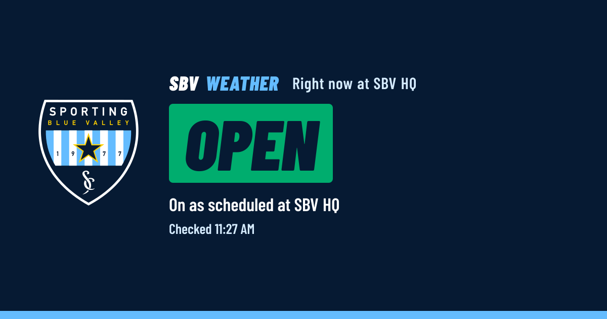 SBV Weather · Is your program on today?